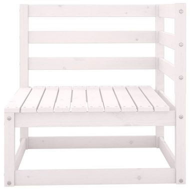 vidaXL Loungesofa 2-tlg. Garten-Lounge-Set mit Kissen Weiß Kiefer Massivholz, 1 Teile