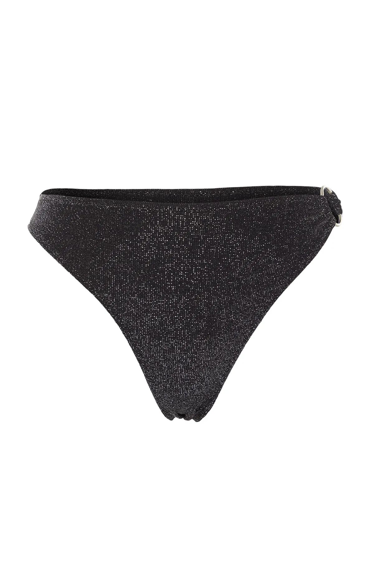 Trendyol Collection  Glitzernde reguläre Bikinihose mit schwarzen Accessoires TBESS23BA00272