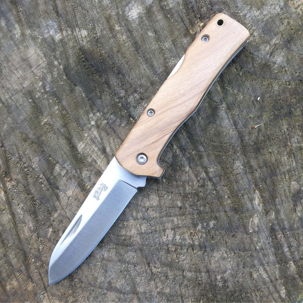 TASCHENMESSER OLIVENHOLZ - Klappmesser