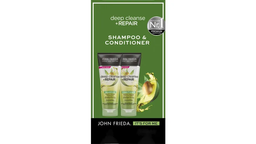 John Frieda deep cleanse + Repair Duo Shampoo + Condtioner 500 ml