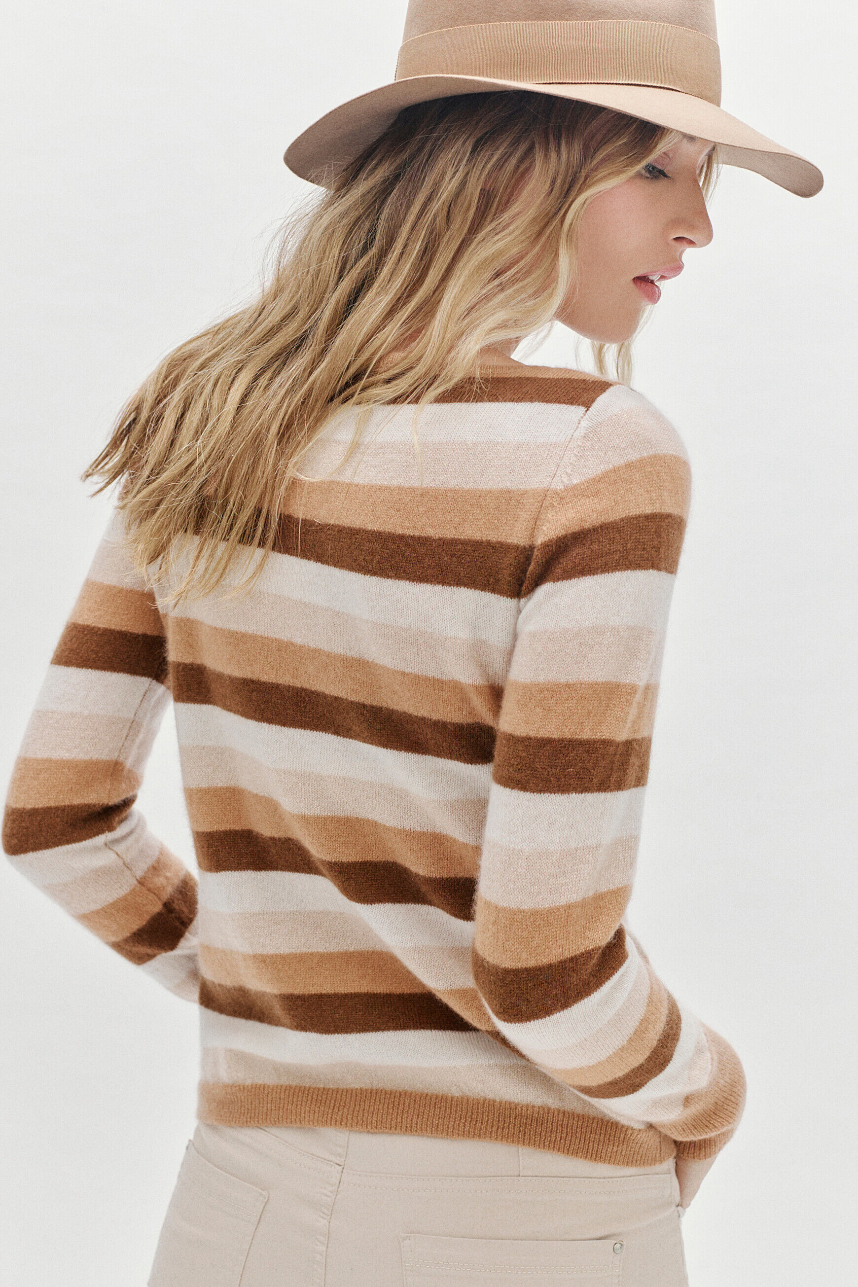 pull zelda 100% cachemire camel femme