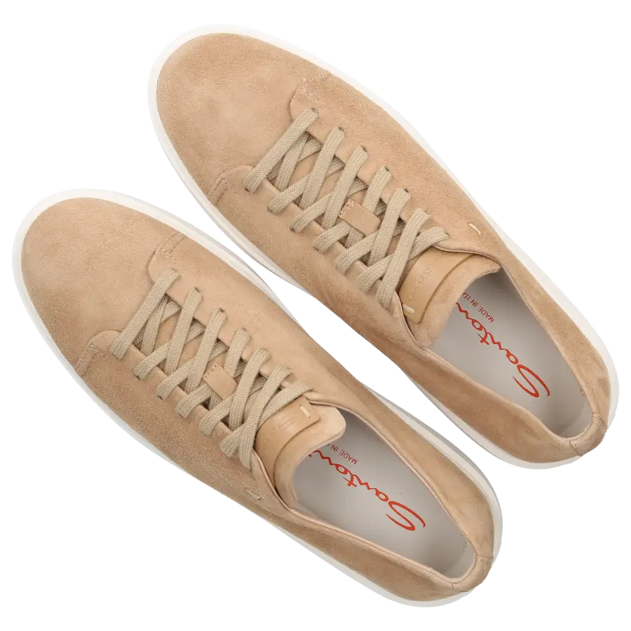 Santoni - Sneaker low 60994 Veloursleder - beige