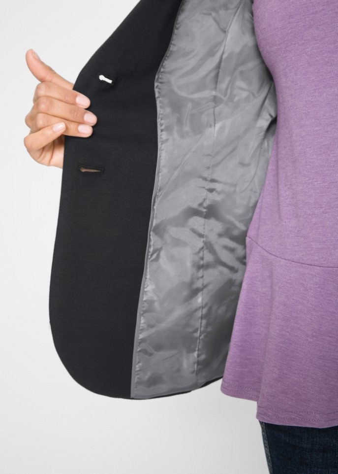 Baumwoll Jersey-Blazer, tailliert