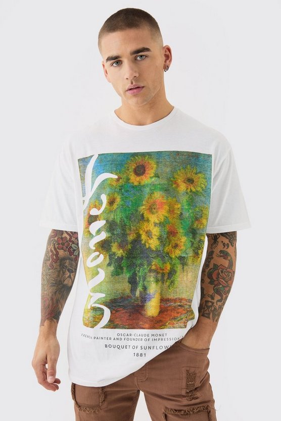 Oversized Monet Sunflower License T-shirt