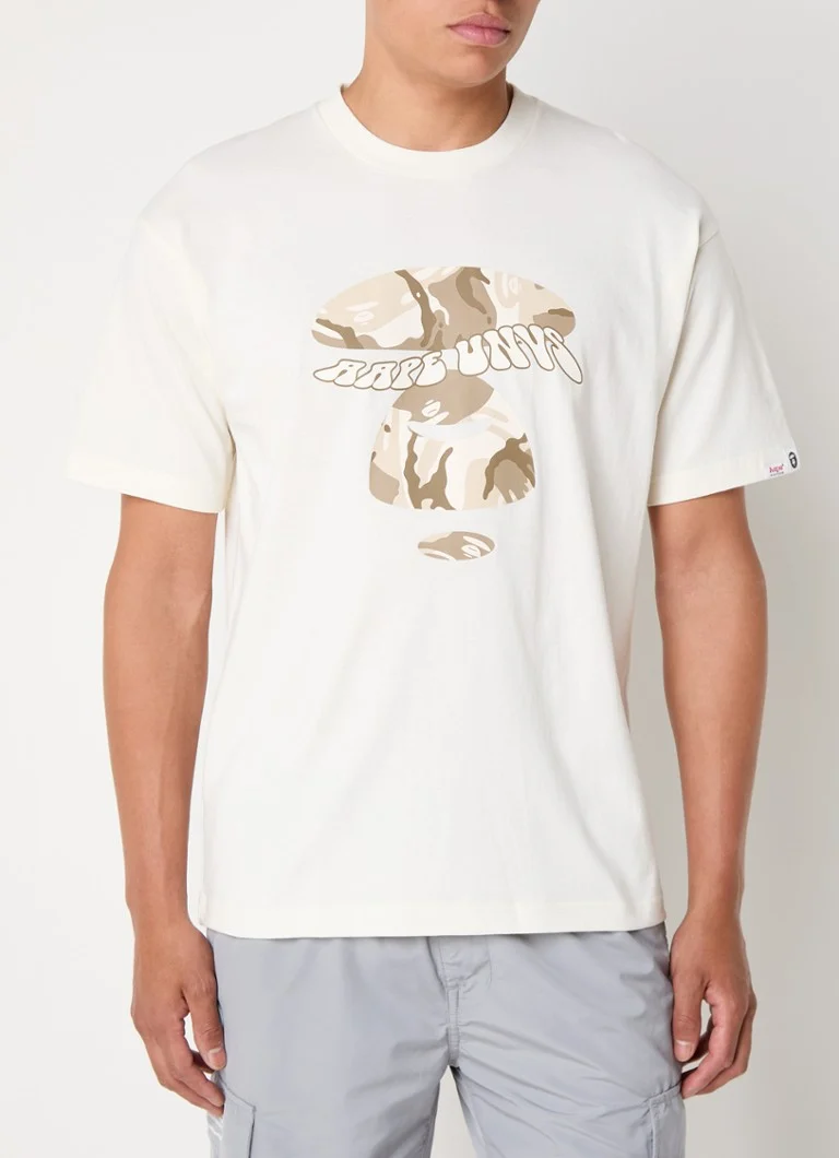 Tricou simplu Aape Sand Face cu logo imprimat