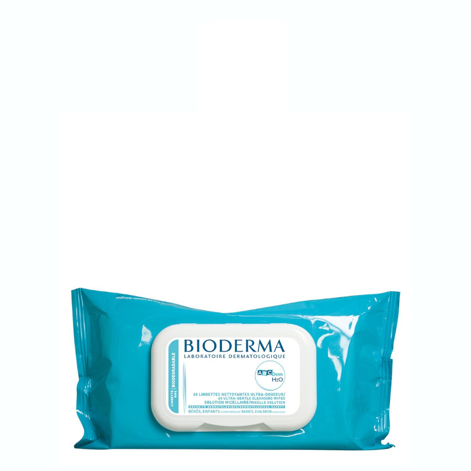 Bioderma ABCDerm H20 Lingettes 60 Lingettes Nettoyantes Ultra Douceur