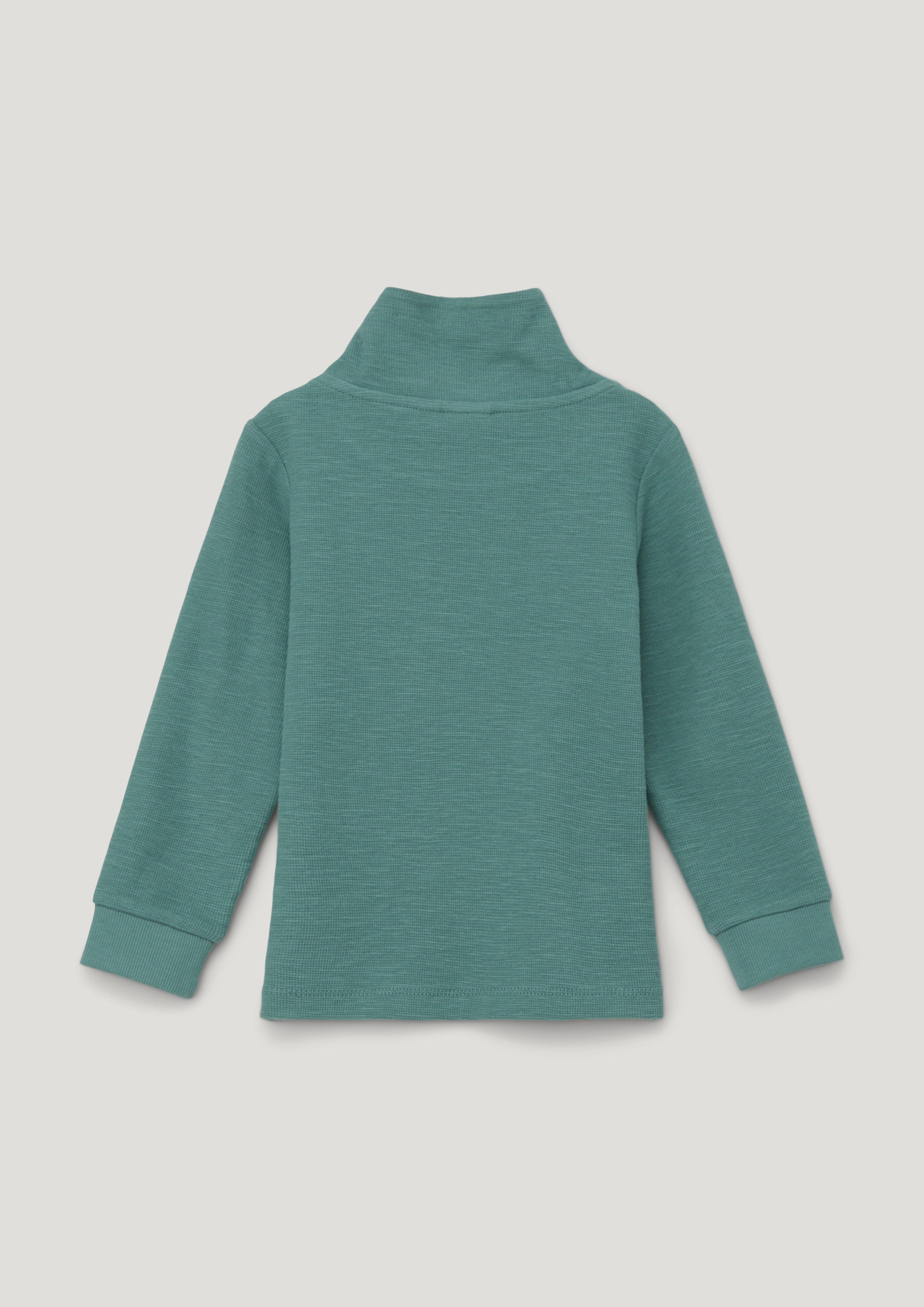 Langarmshirt mit Schalkragen  2134232-6576