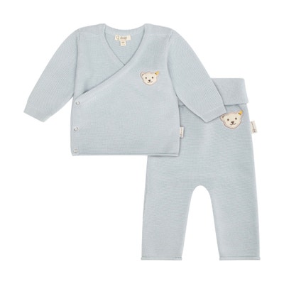 Set Hose + Wickeljacke GOTS, hellblau