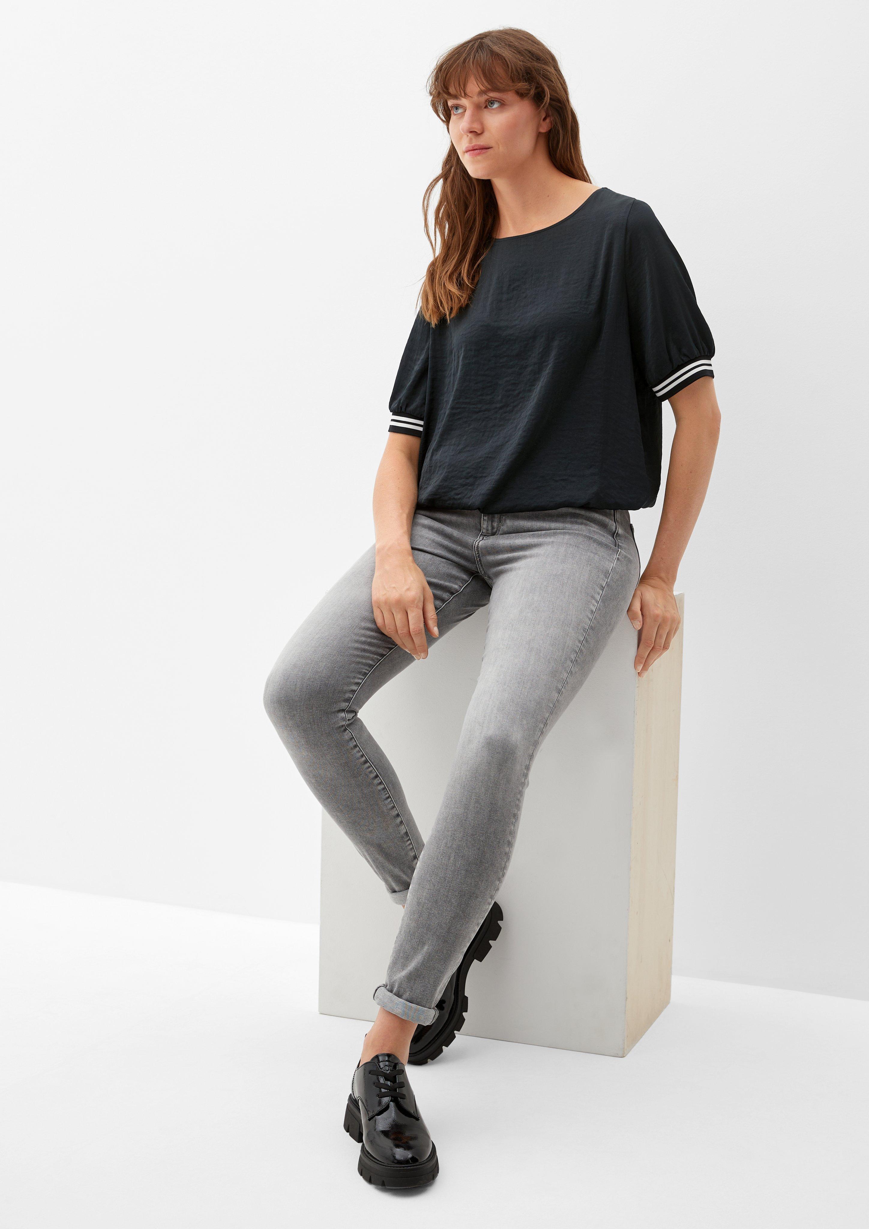 Blusenshirt mit Rippbündchen  2120632-5989