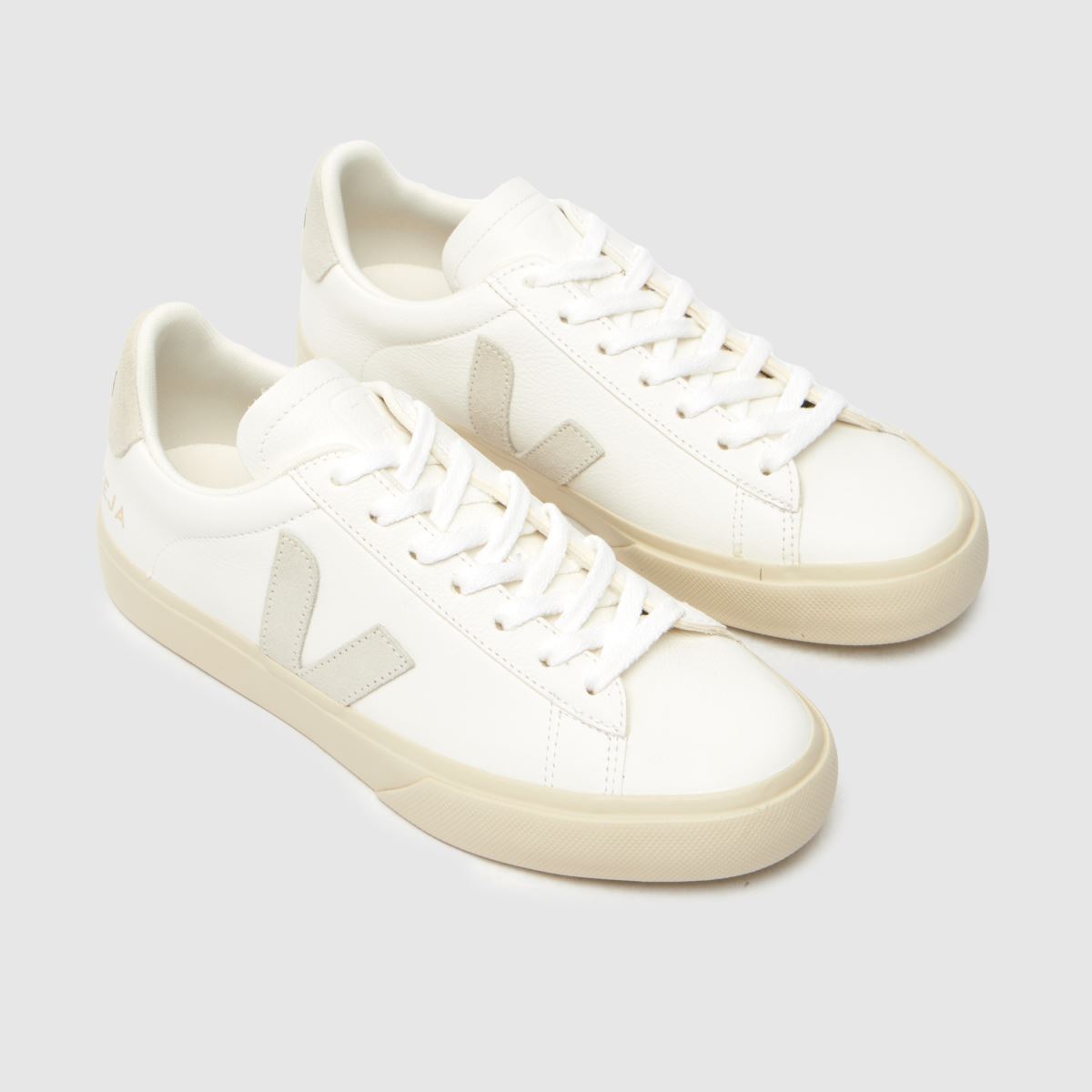 VEJA campo sneakers i vitt & beige