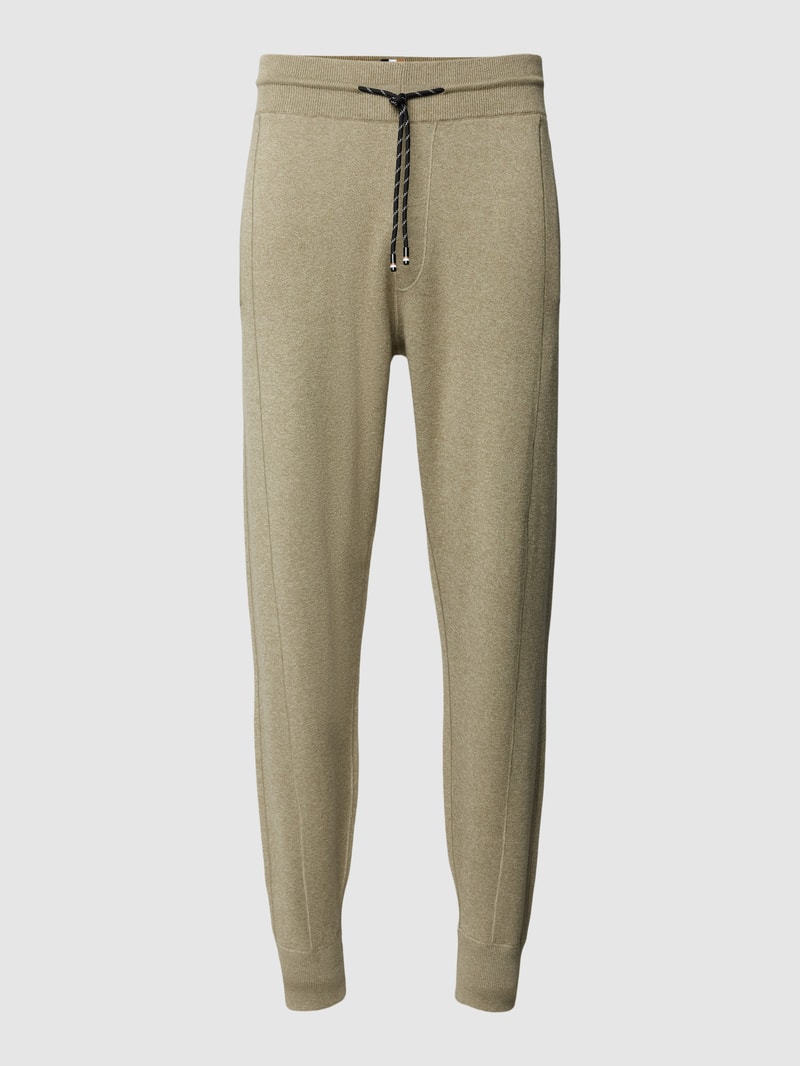 Sweatpants mit Schurwoll-Anteil Modell 'Onestino' in schilf