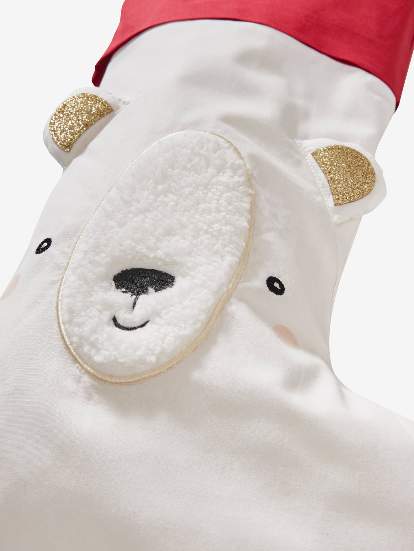 Chaussette de Noël personnalisable Ours blanc