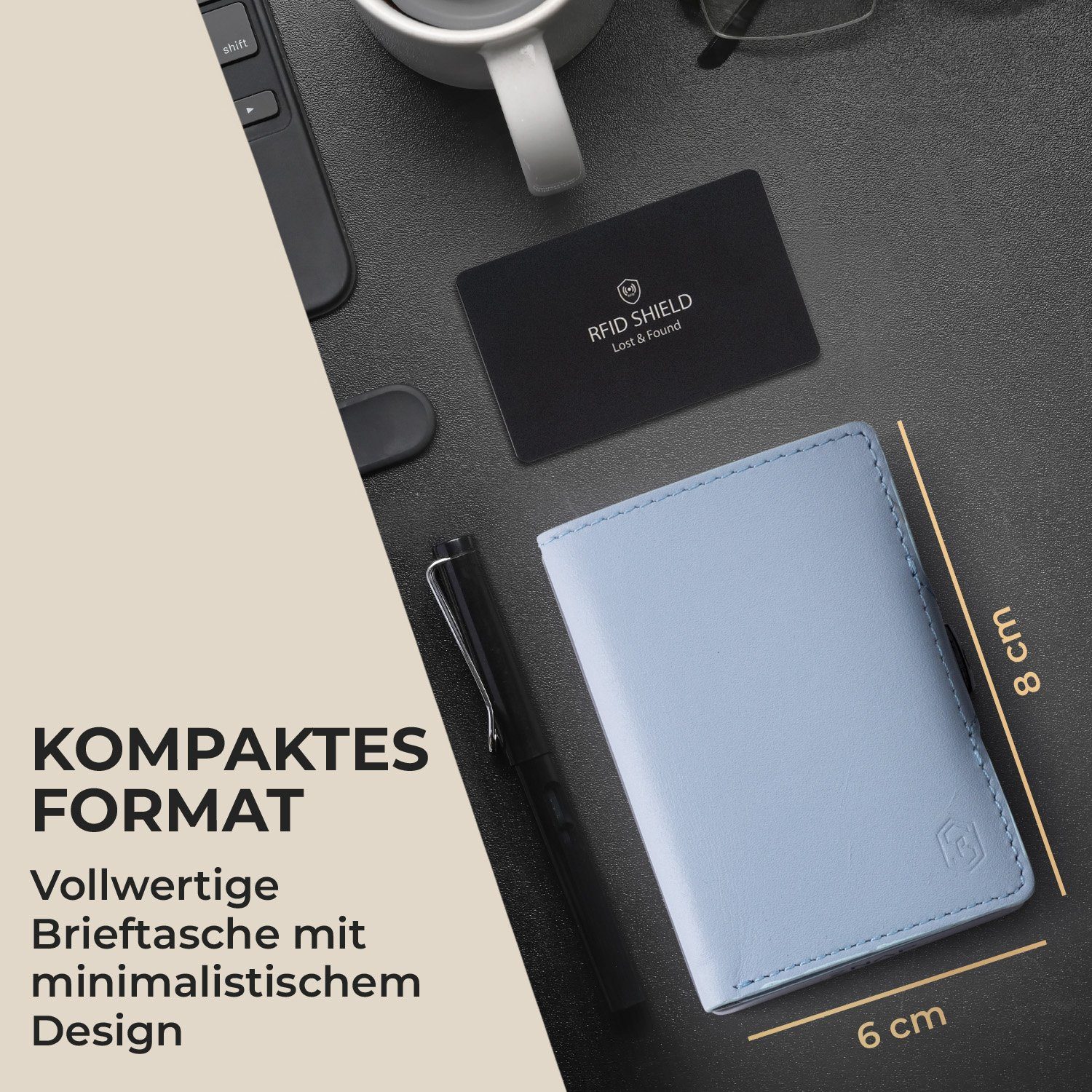Slimpuro Geldbörse ZNAP Wallet (Set), Portemonnaie RFID-Schutz Bankkarten Geldscheine Münzen Damen Herren