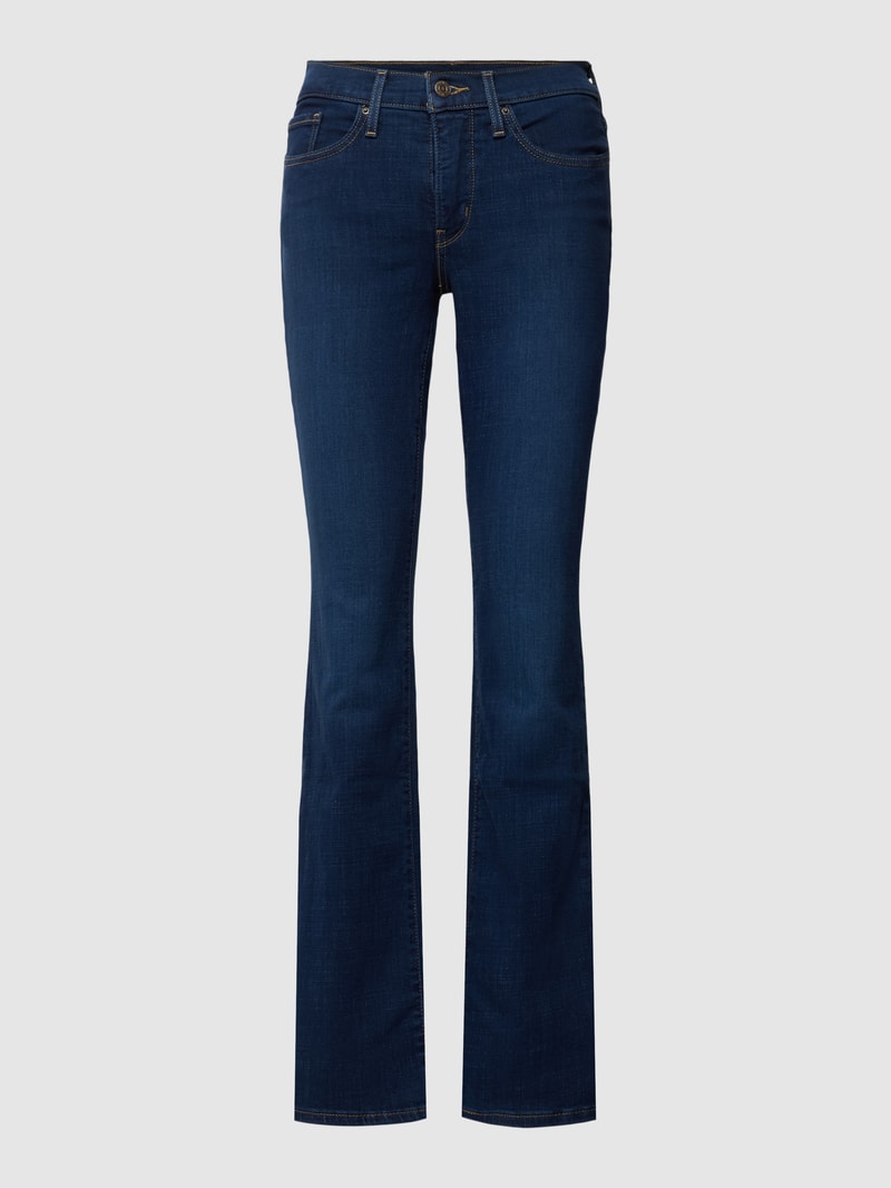 Bootcut Jeans mit 5-Pocket-Design in dunkelblau