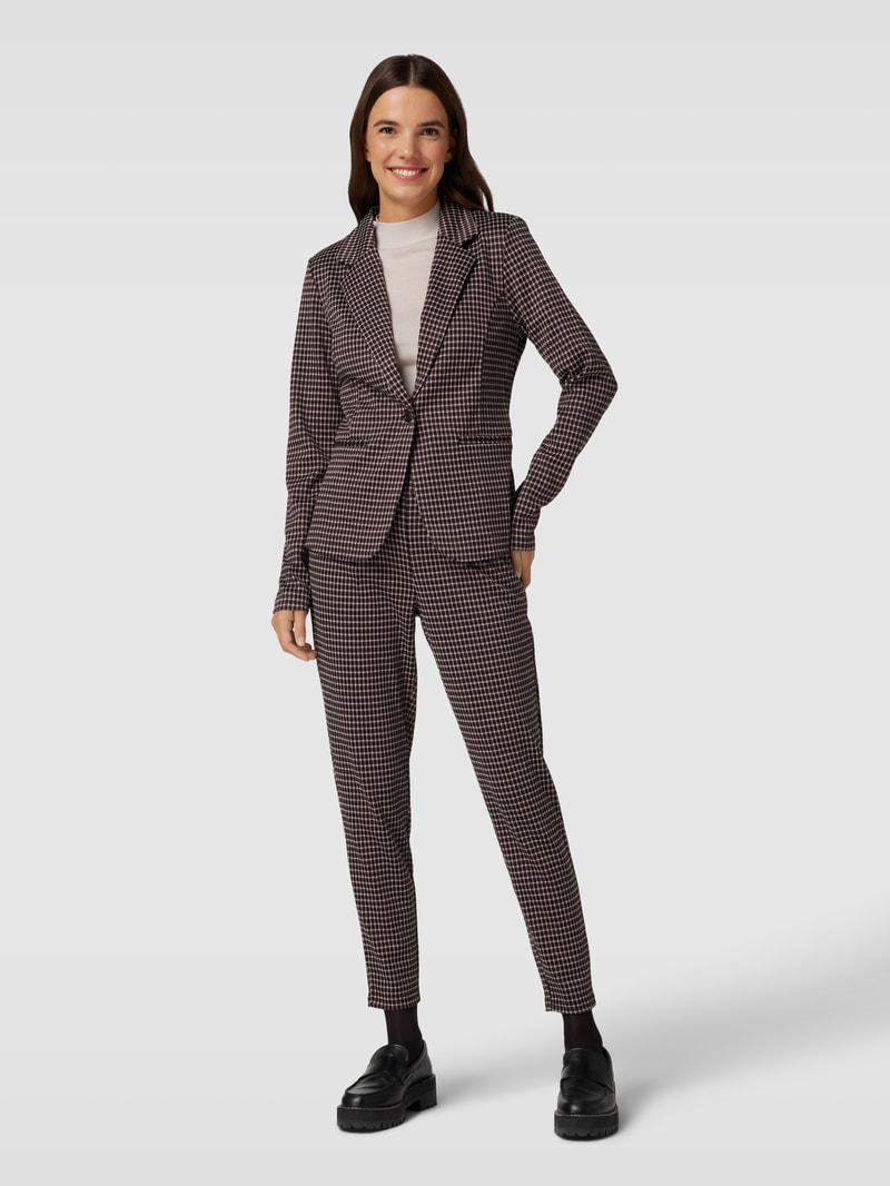 Blazer mit Karomuster Modell 'Kate' in bordeaux rot