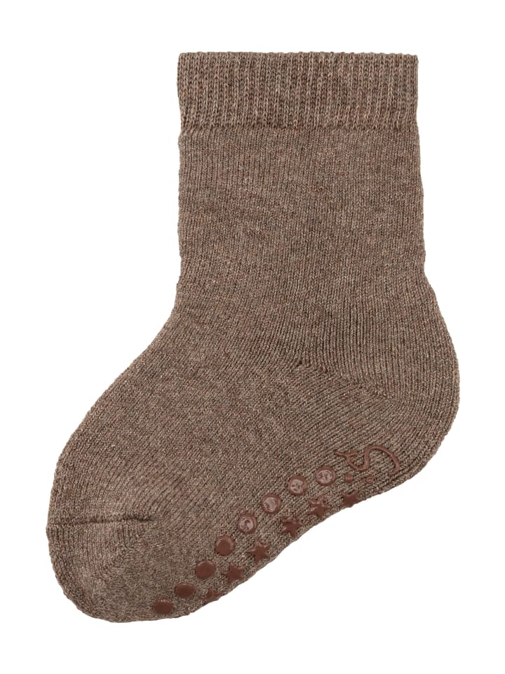Sterntaler ABS Socken Wolle uni in braun mel. günstig kaufen