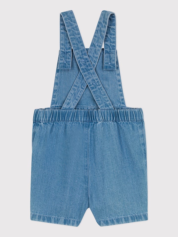 PETIT BATEAU Jeans-Latzshorts in Blau günstig kaufen