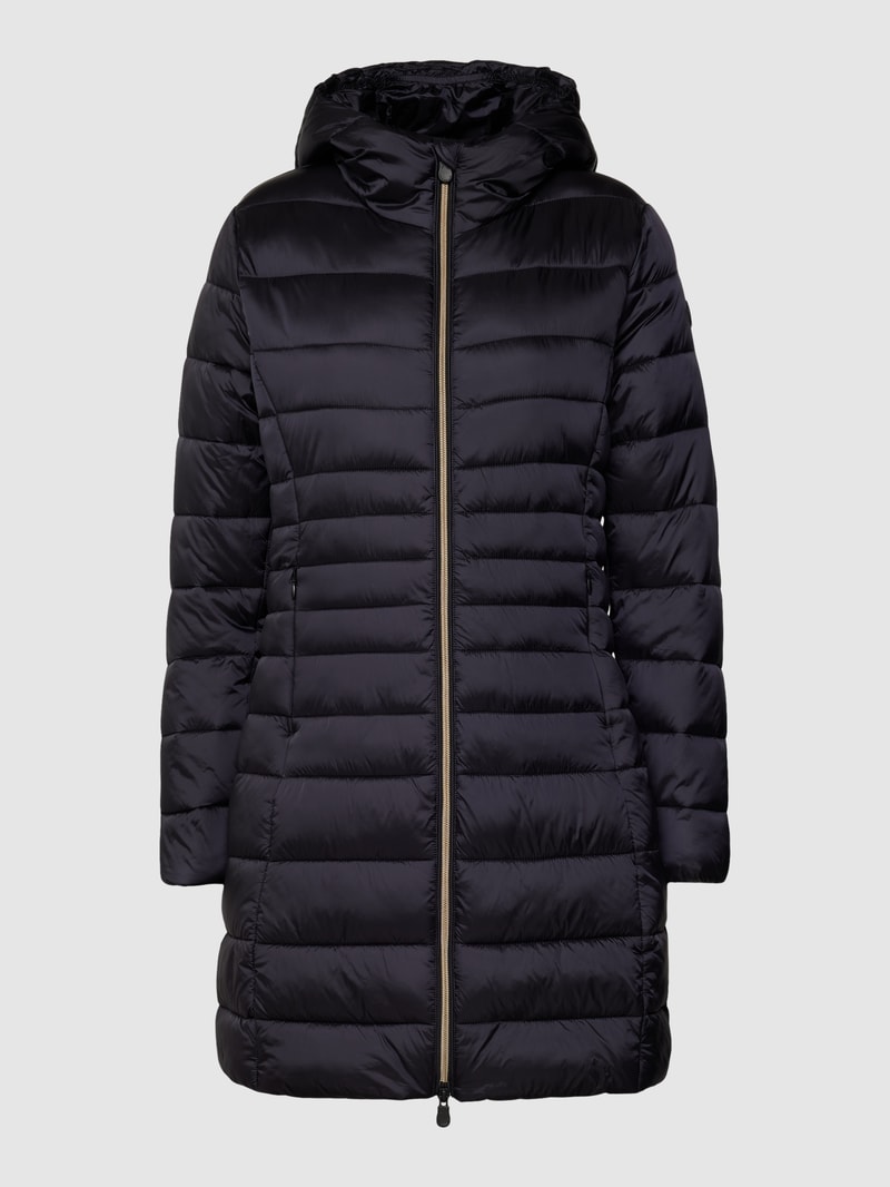 Steppjacke mit Kapuze Modell 'CAMILLE' in schwarz