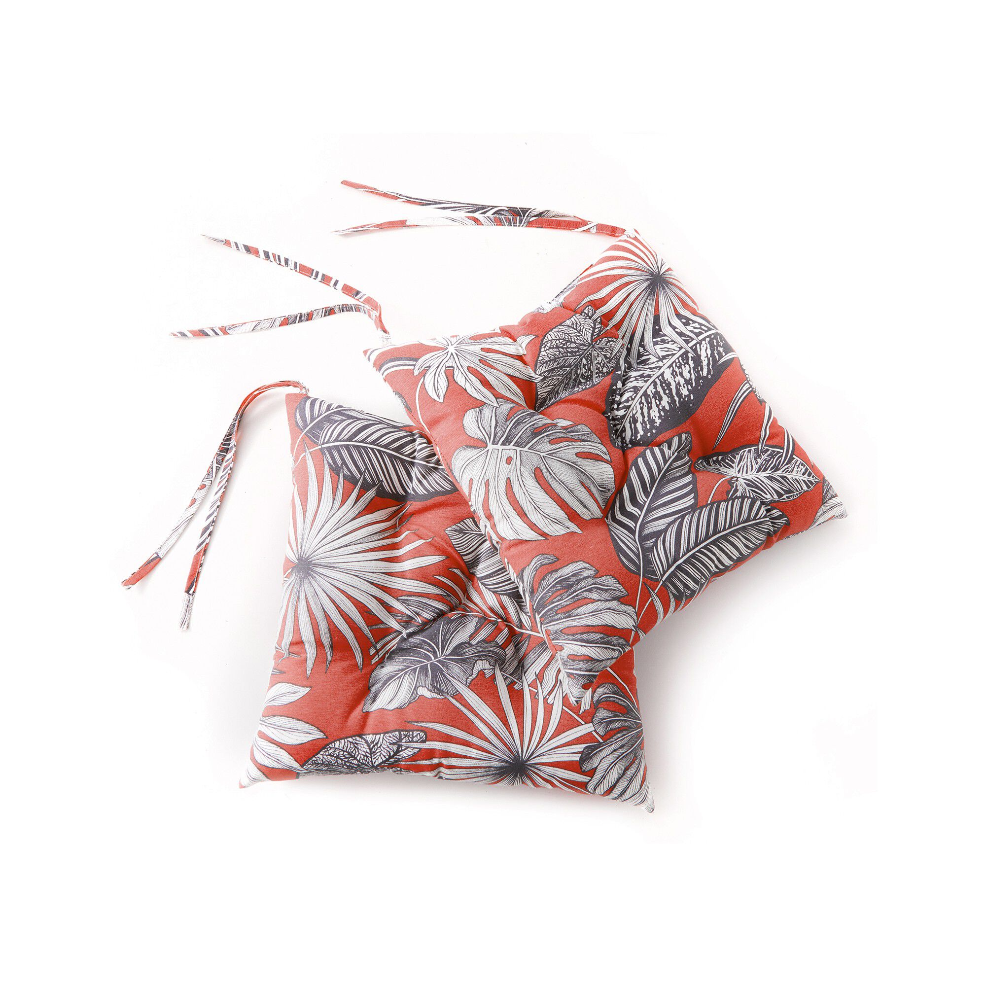 Galette de chaise imprimé tropical