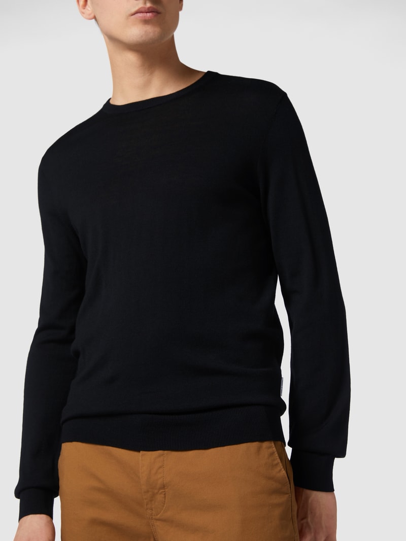 Pullover aus Wolle Modell 'Nichols' in schwarz
