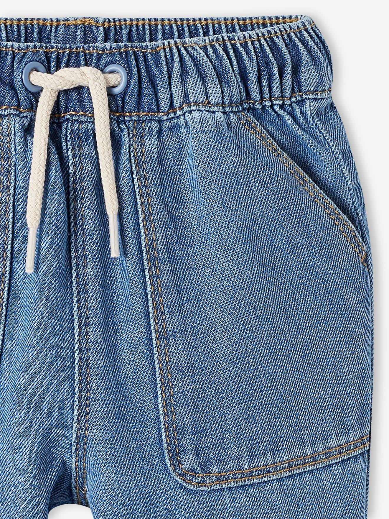 Jean bébé taille élastiquée stone