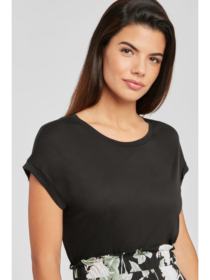 Buffalo Jerseykleid in schwarz-rosa-bedruckt günstig kaufen