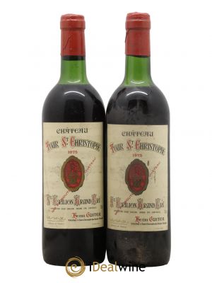 Saint-Émilion Grand Cru Château Tour Saint Christophe 1975 - Lot de 2 Bouteilles