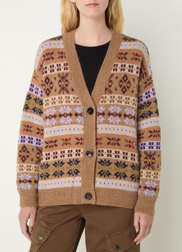 Cardigan MaxMara tricotat fin cu model tricotat