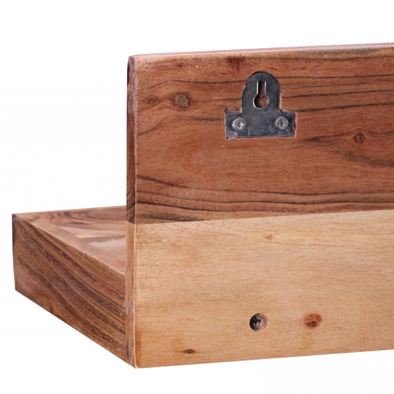 Wohnling Massivholz Wandregal 60 cm Akazie