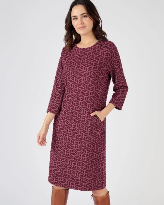 Robe-housse en maille jacquard