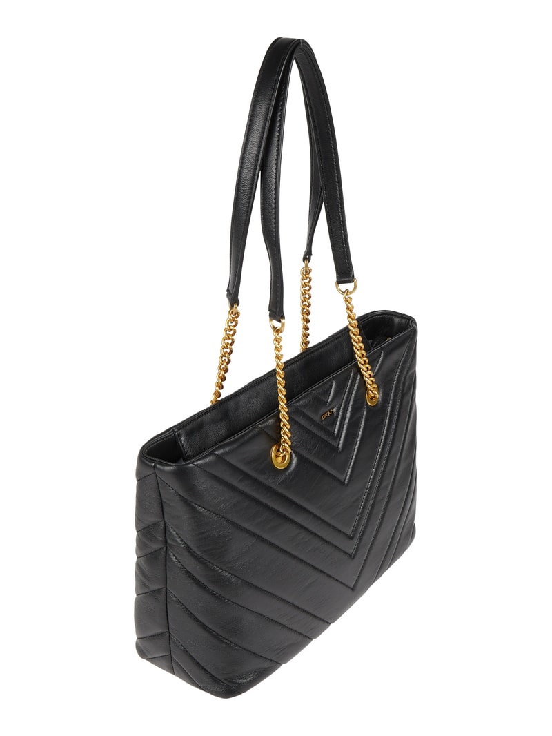 Shopper aus Lammleder Modell 'Vivian' in schwarz