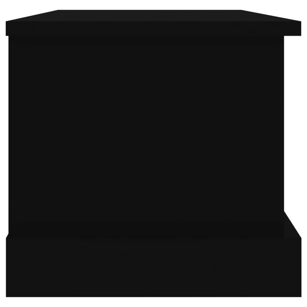 vidaXL Aufbewahrungsbox Truhe Schwarz 50x30x28 cm Holzwerkstoff (1 St)