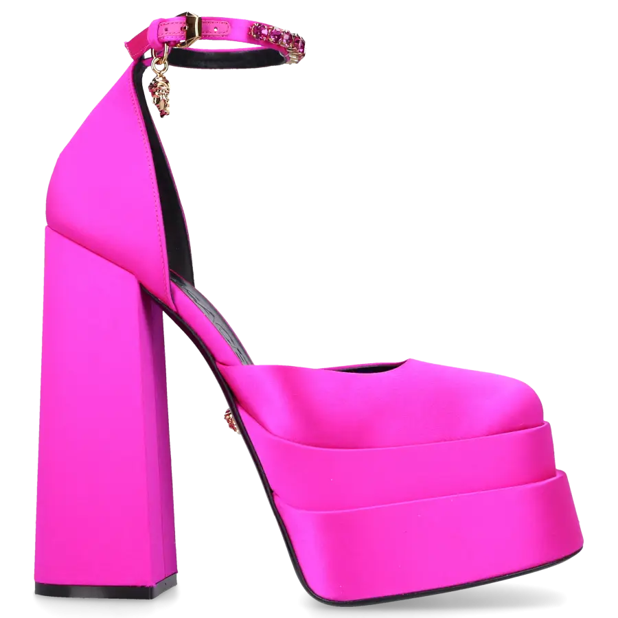 Versace - Plateaupumps MEDUSA Seide - pink