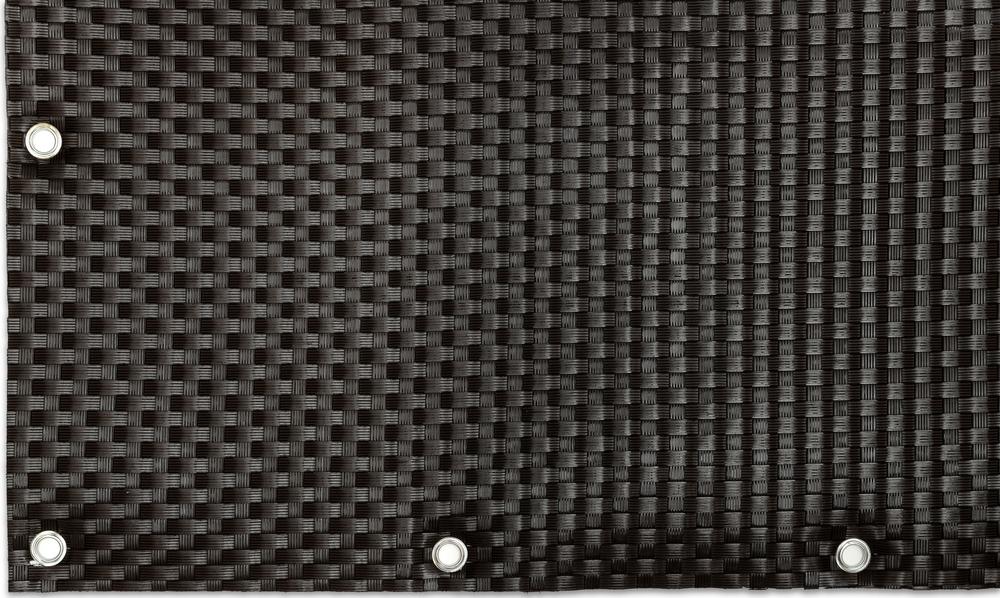 Progresja Polyrattan Balkonichtschutz mit Metallösen - Dunkelbraun 0,9m x 5m