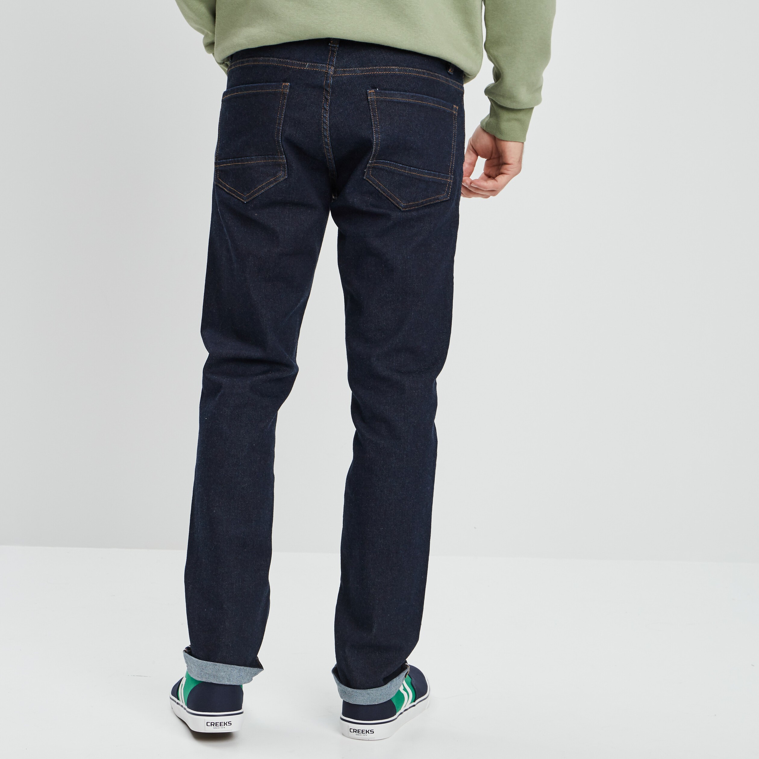 Jeans slim 5 poches denim brut homme | La Halle