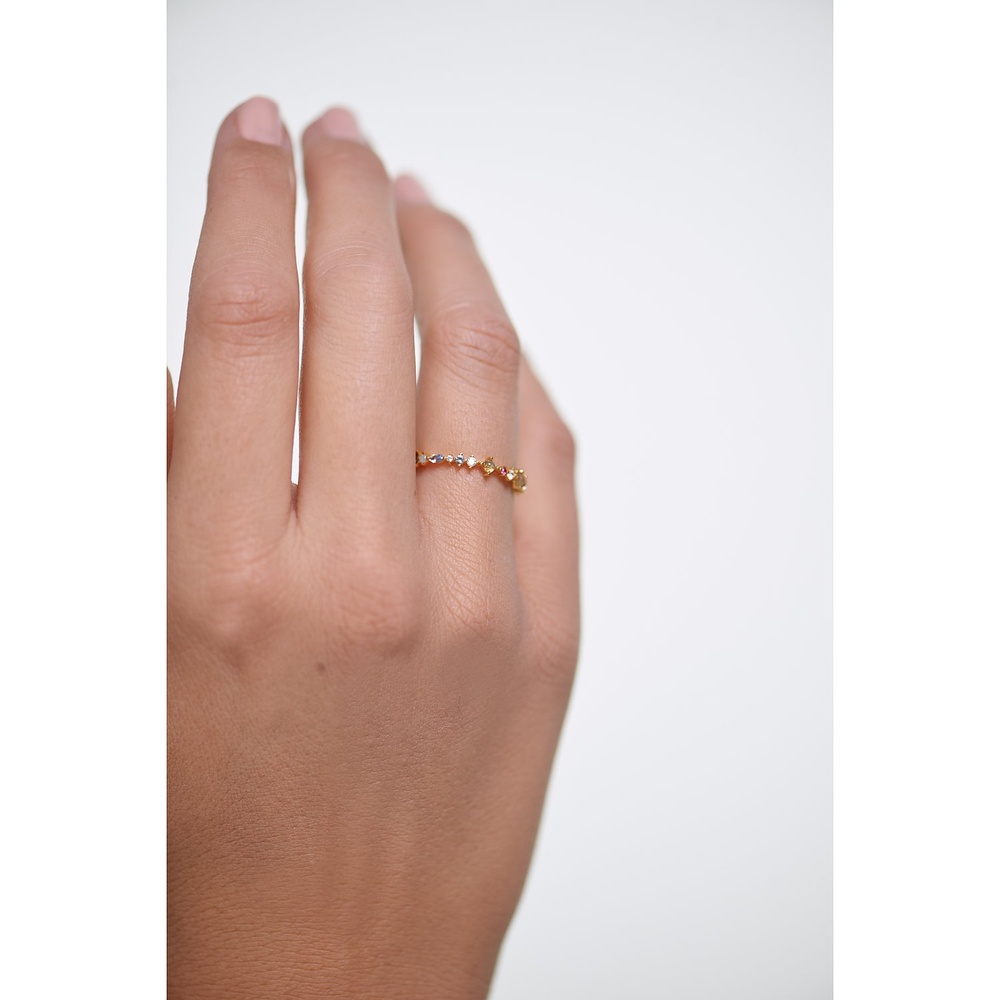 P D Paola Bague pour femme 925 Argent or jaune Bague