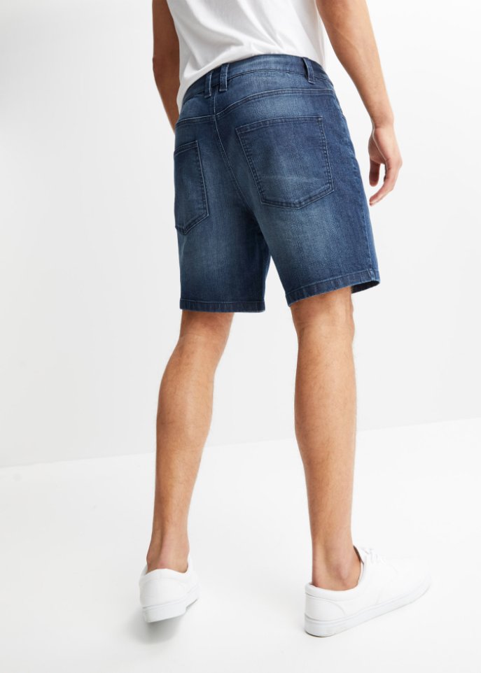 Stretch-Long-Jeans-Shorts, Loose Fit