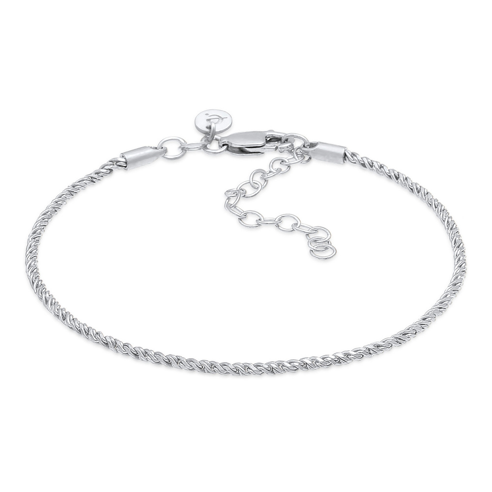 Elli PREMIUM Elli PREMIUM Bracelet Collier pour dames en cordon torsadé tendance réglable en a Bracelet