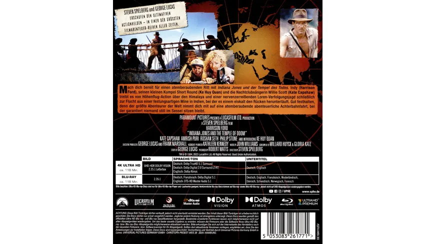 Indiana Jones und der Tempel des Todes  (+ Blu-ray)