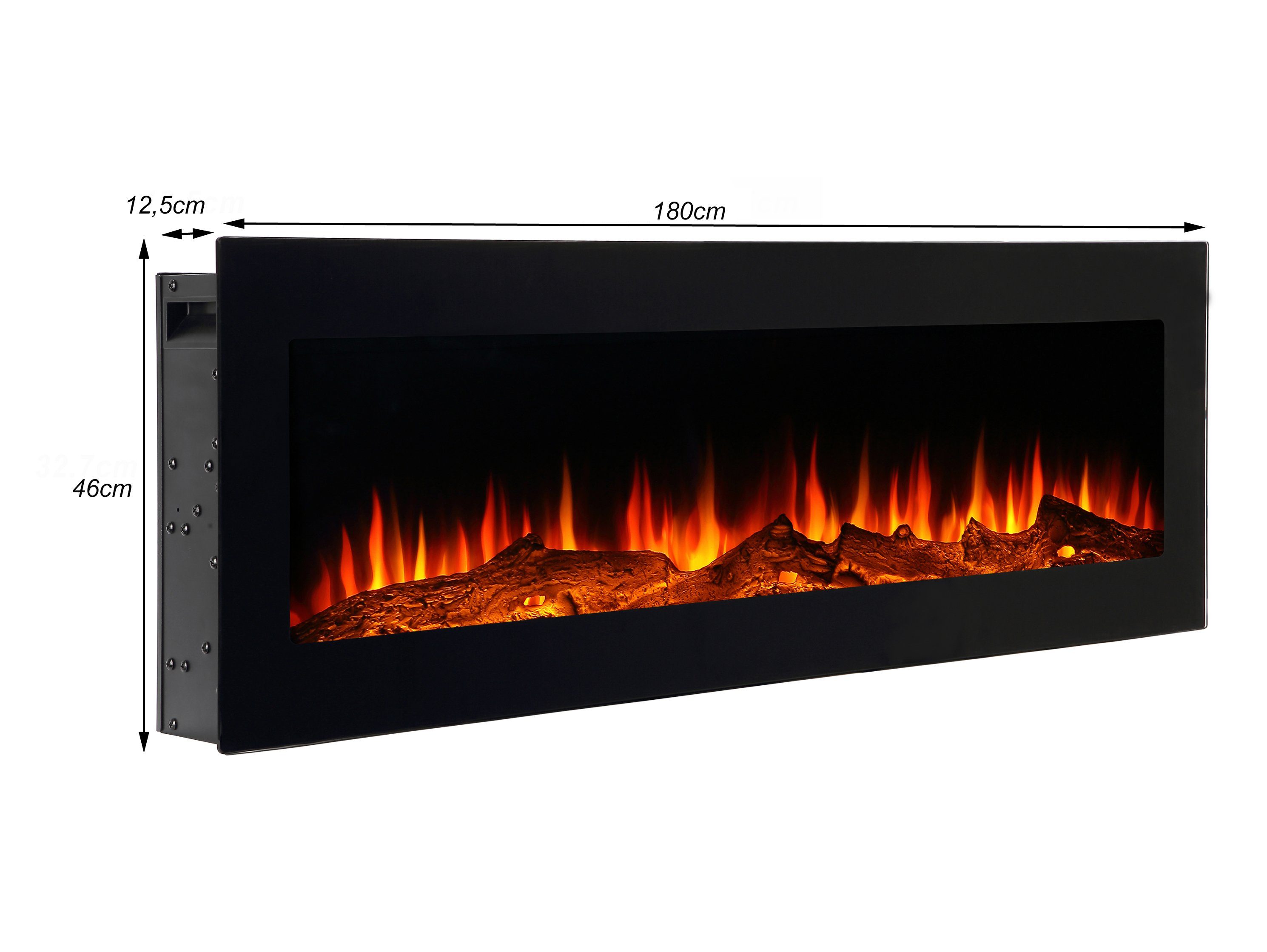 El Fuego Elektrokamin Brixen Wandkamin Elektrokamin El Fuego LED, Heizfunktion, LED Beleuchtung 3 farbig