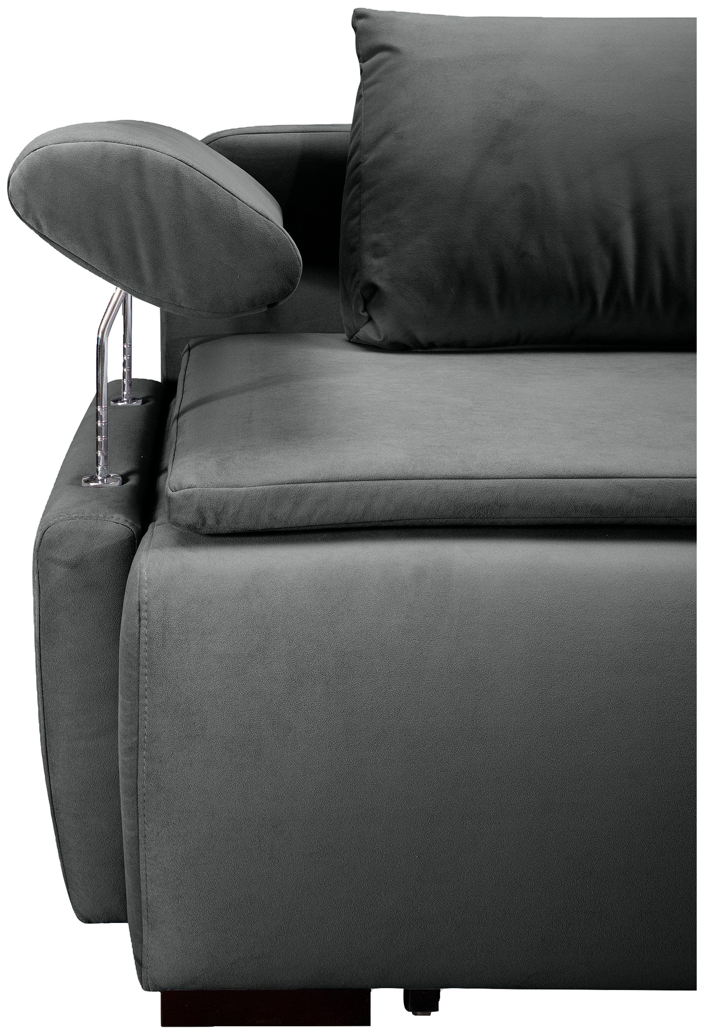 INOSIGN Schlafsofa Romeo, mit Boxspringaufbau, Bettfunktion & Bettkasten, Dauerschlafsofa