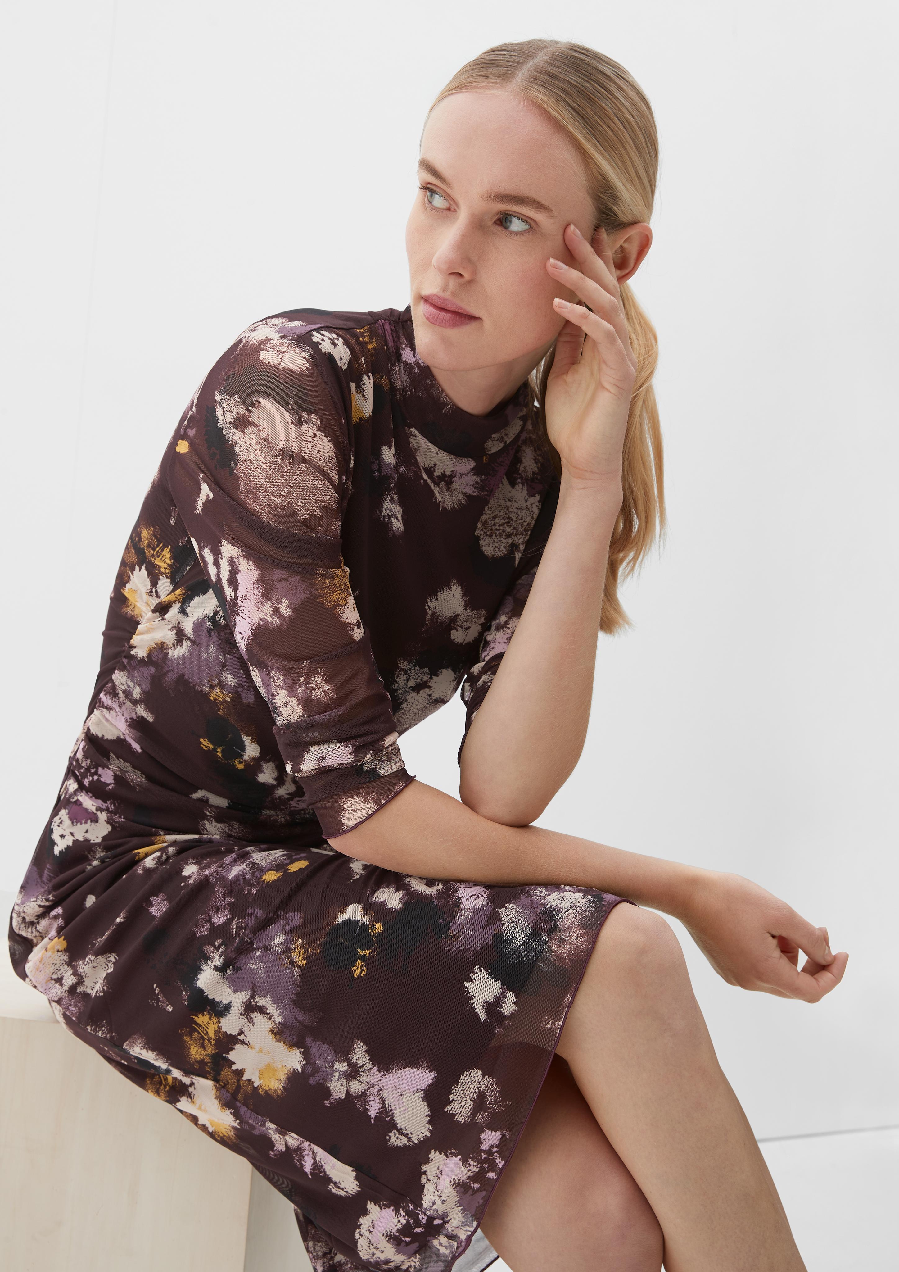 Mesh-Kleid mit Raffungen  2118568-49A0