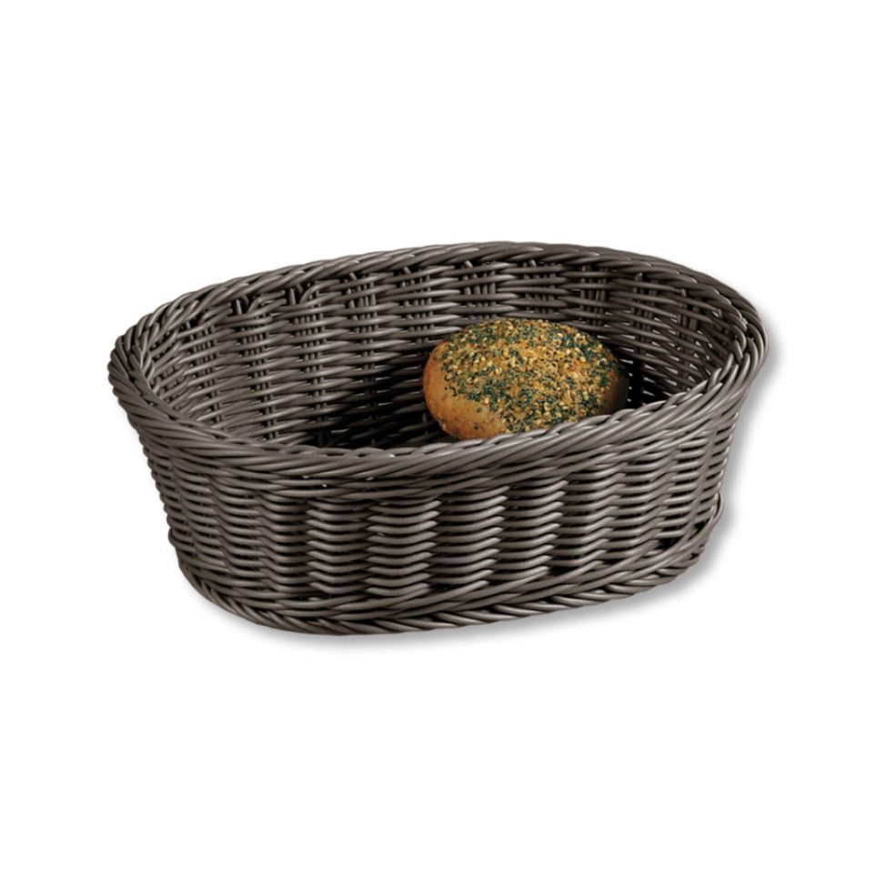 KESPER for kitchen & home Brotkorb Brot- & Obstkorb, oval, grau 19826, (1-tlg)