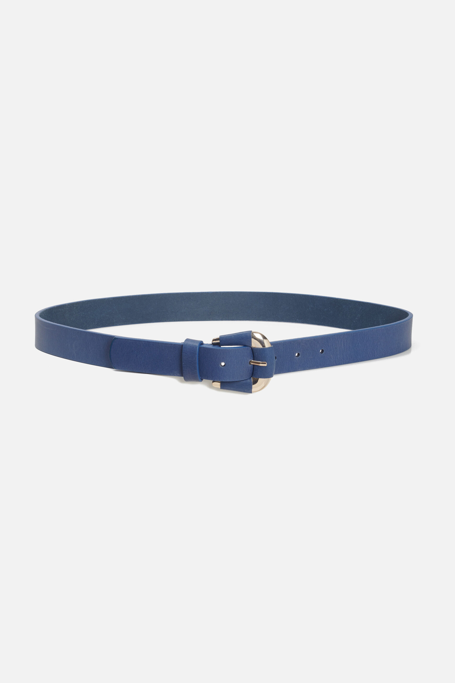 ceinture themis 100% cuir bleu marine femme