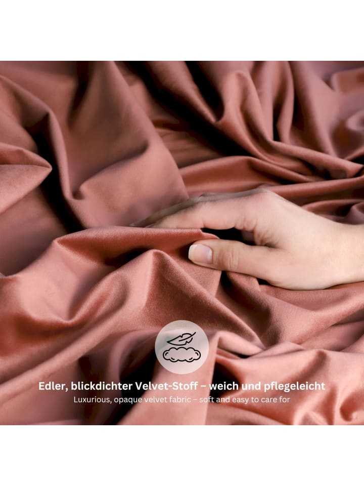Tom Tailor TT Ösenvorhang VelvetSignature 140 x 250 cm in Rose günstig kaufen 140 x 250 cm
