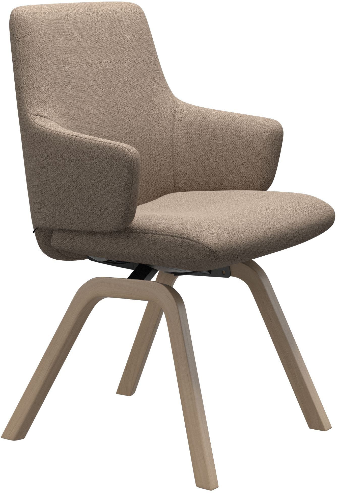 Stressless® Polsterstuhl Laurel, Low Back mit Armlehne, Größe L, mit schräggestellten Beinen in Schwarz