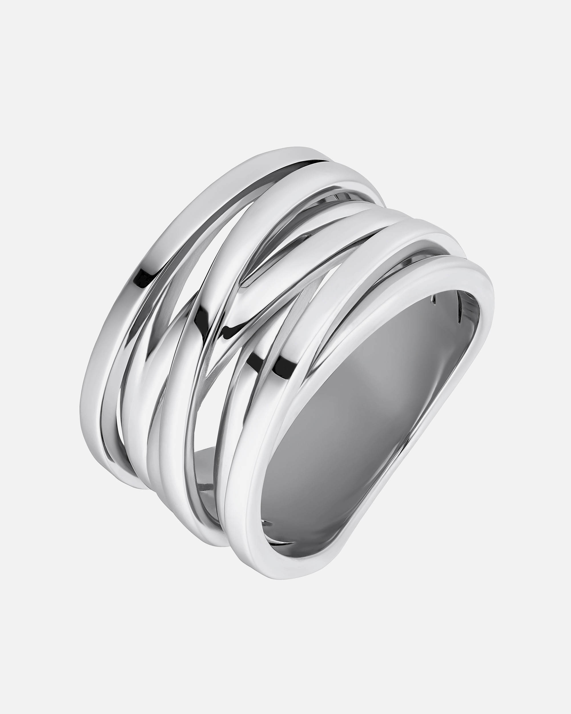 Heideman Serpi Ring, polished silver color