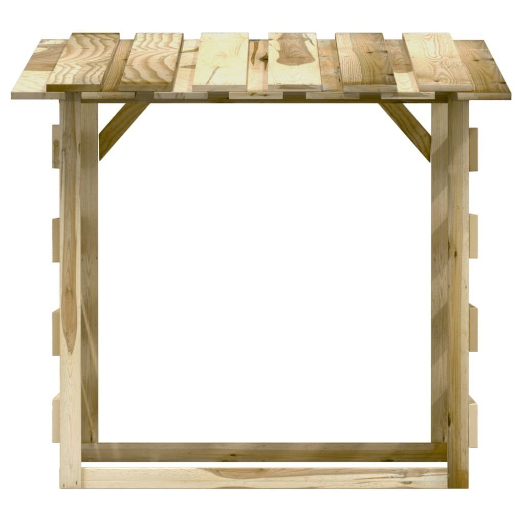 DOTMALL Kaminholzregal Kaminholzunterstand mit Dach aus Kiefernholz, 100x90x200 cm