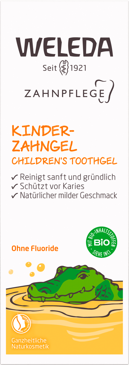 Zahnpasta Gel Kinder fluoridfrei, 50 ml