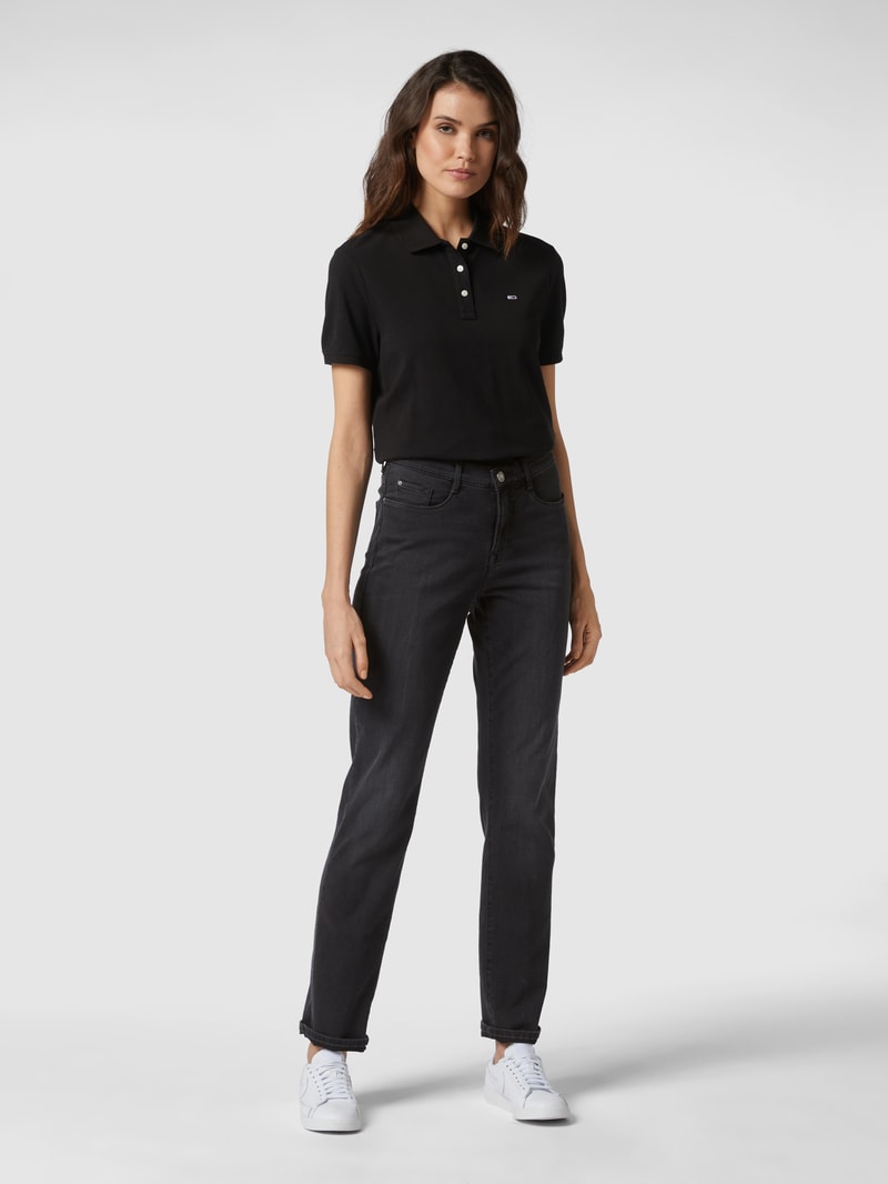 Jeans in gerader Passform mit Stretch-Anteil Modell 'STYLE.CAROLA' in dunkelgrau